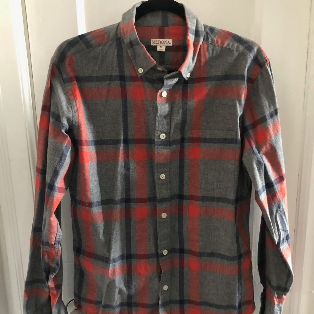Plaid button-up